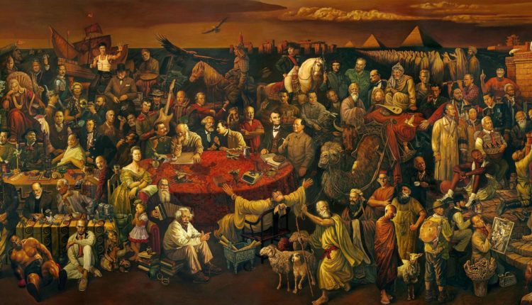 نقاش مع دانتي حول الكوميديا الإلهية للفنّانين الصينيين جانغ آن وداي دودو ولي تييزي