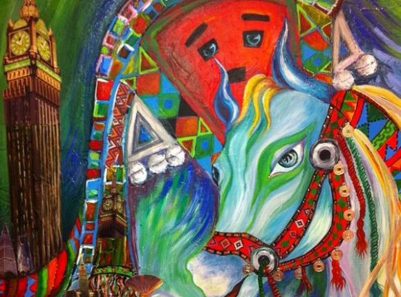 لوحة للرسّامة السعوديّة ياسمين خيّاط