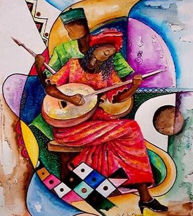 لوحة للرسّام النيجيري شيدي أوكوي