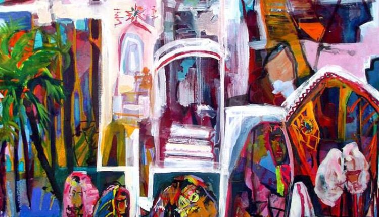 لوحة للرسّامة الليبيَّة نجلاء الفيتوري