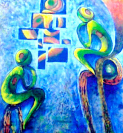 لوحة للرسّامة هند عائض الغامدي