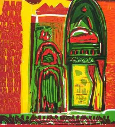 لوحة للرسّام إبراهيم الضَّحاك