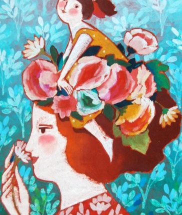 لوحة للرسّامة كارلوتا كستلنوفي