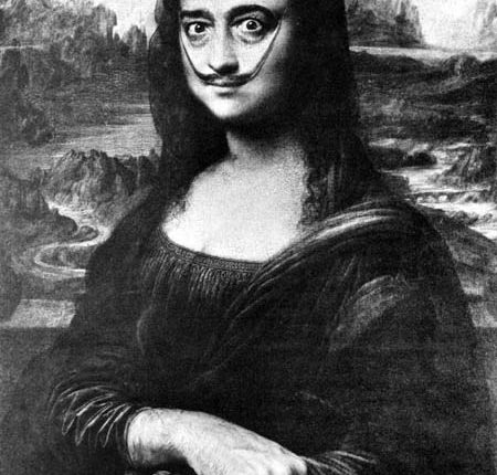 رسم ذاتي لمونا ليزا Salvador Dali  1954