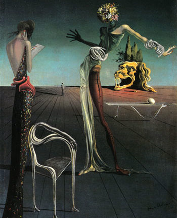 المرأة ذات الرأس ذي الورود  Salvador Dali