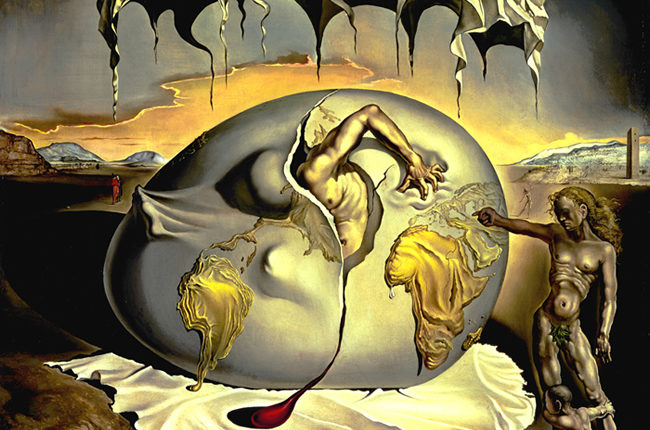طفل جغراسياسيّ يلاحظ ميلاد الإنسان الجديد 1934 Salvador Dali