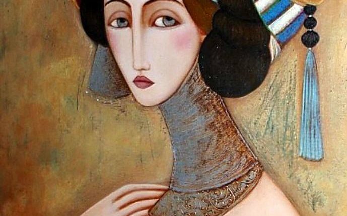 لوحة للرسَّامة فايزة مغنّي