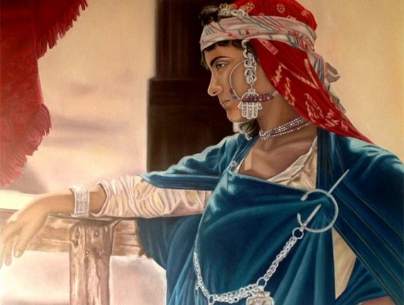 لوحة للرسَّامة سنية الطرابلسي