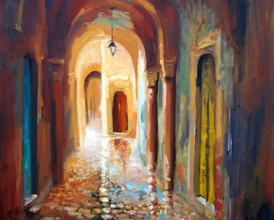 لوحة للرسَّام نجيبب زنايدي