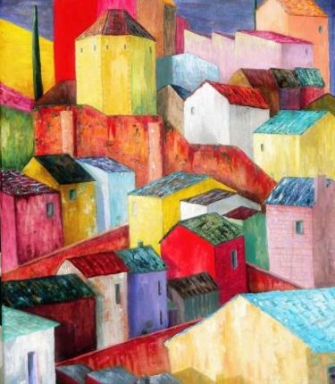 لوحة للرسَّامة باتريسيا لوجون