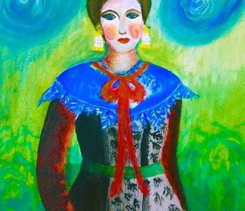 لوحة للرسَّامة تشيان دو