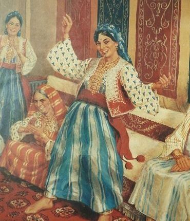 لوحة للرسّام الليبي عوض عبيدة