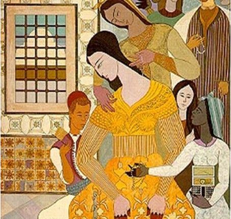 لوحة للرسّام عبد العزيز القرجي