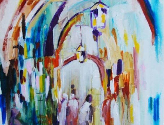 لوحة للرسّام محمد أكرم خوجه