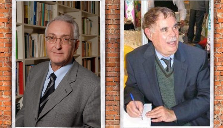 علي زيعور وجورج قرم علمان داخل المدرسة العربيّة